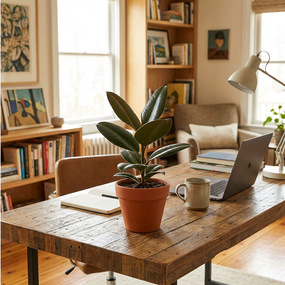 Rubber Plant at Logan's Garden Shop at the NC Farmers Market