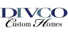 The divco custom homes logo is on a white background.