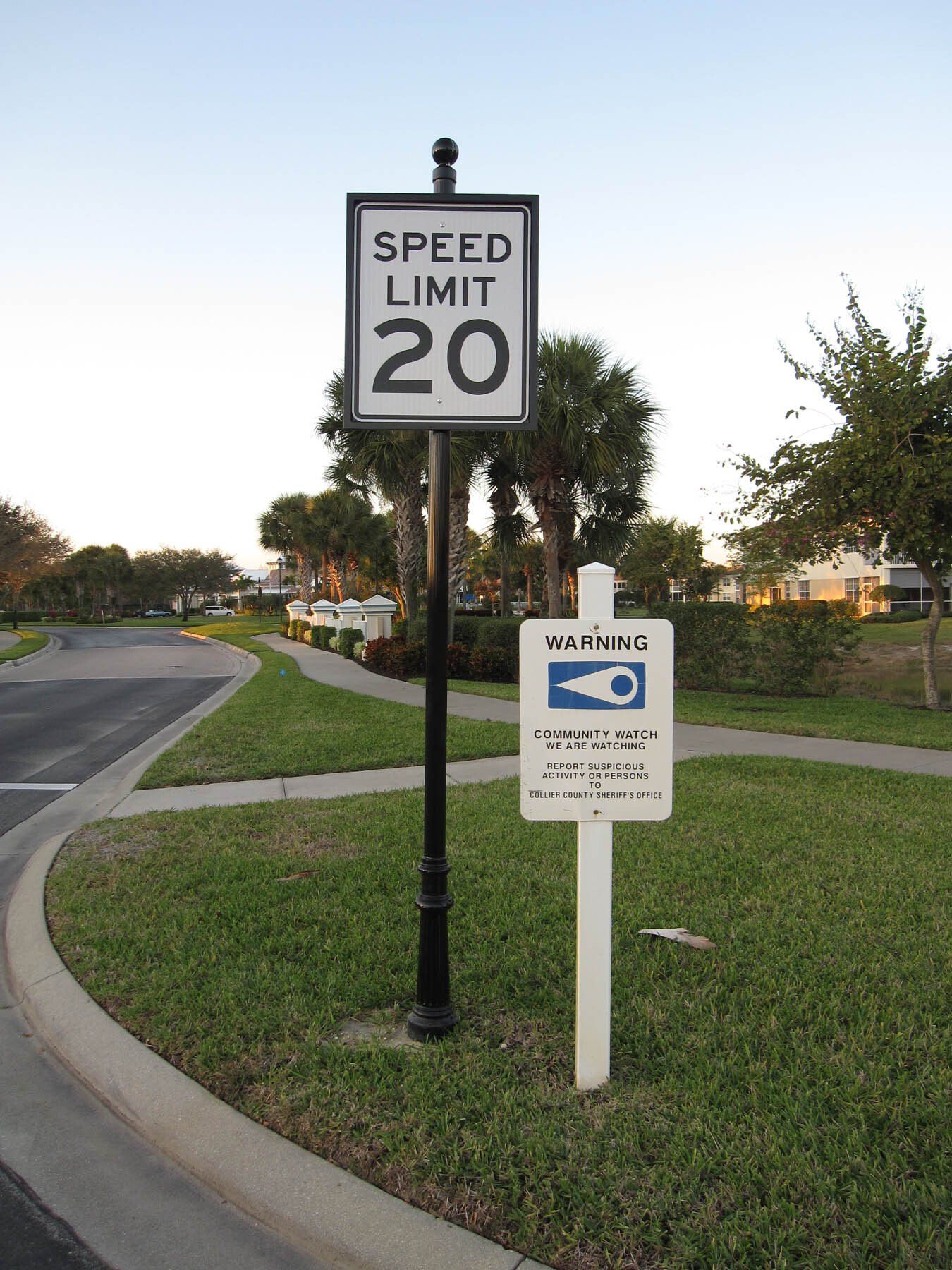 A speed limit sign with the number 20 on it