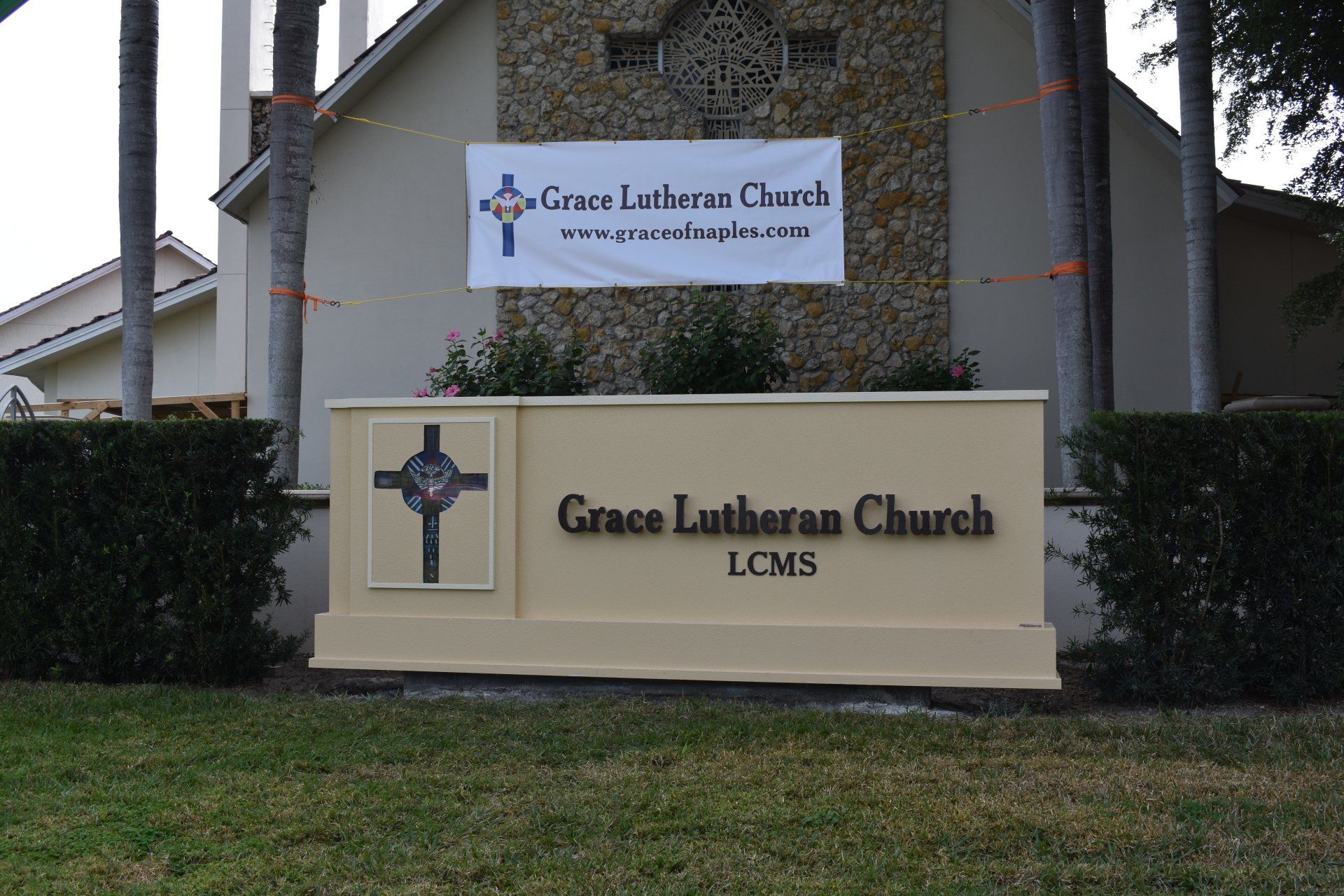 A sign for the grace lutheran church lcms
