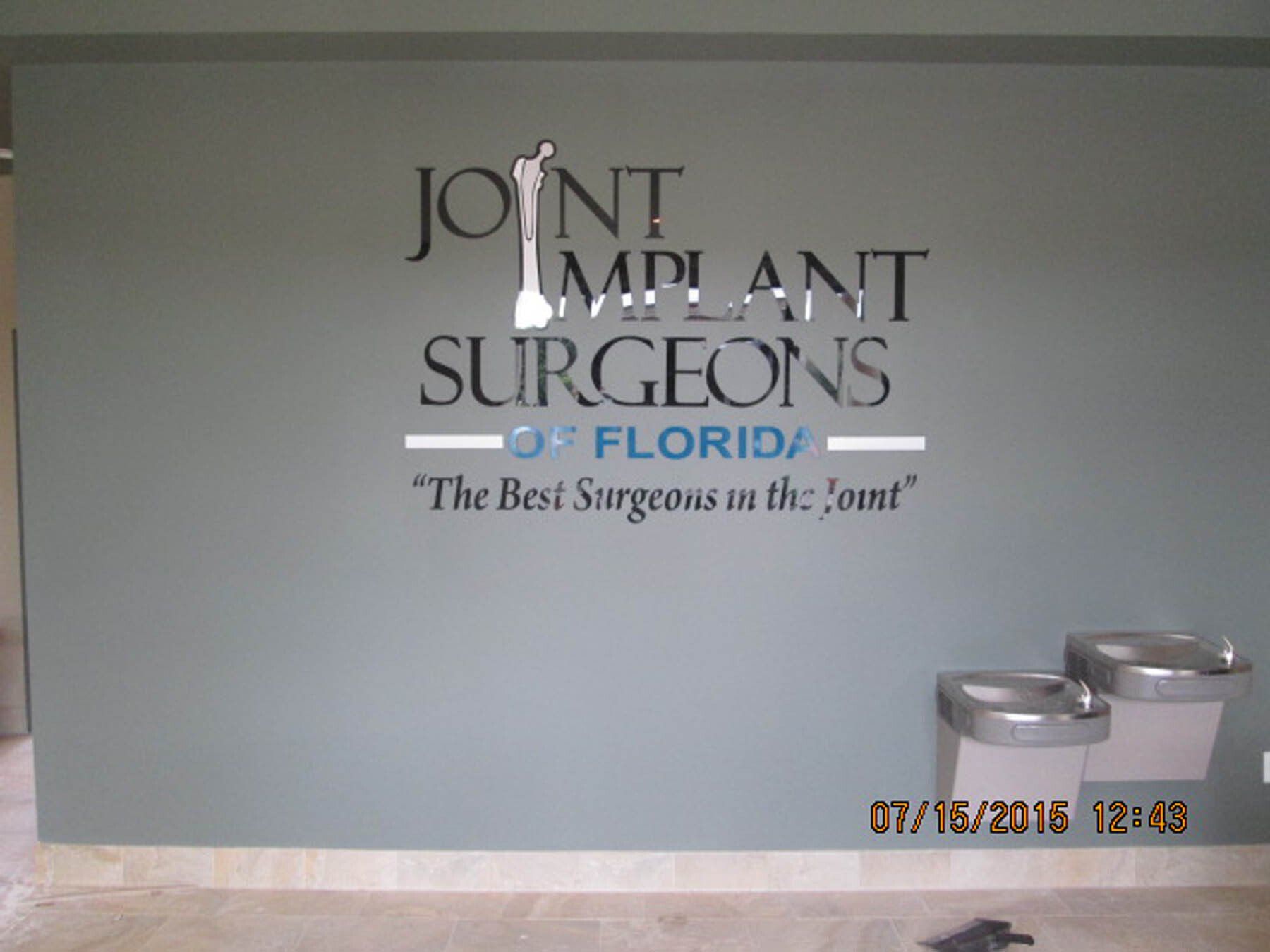 A sign for joint implant surgeons in florida