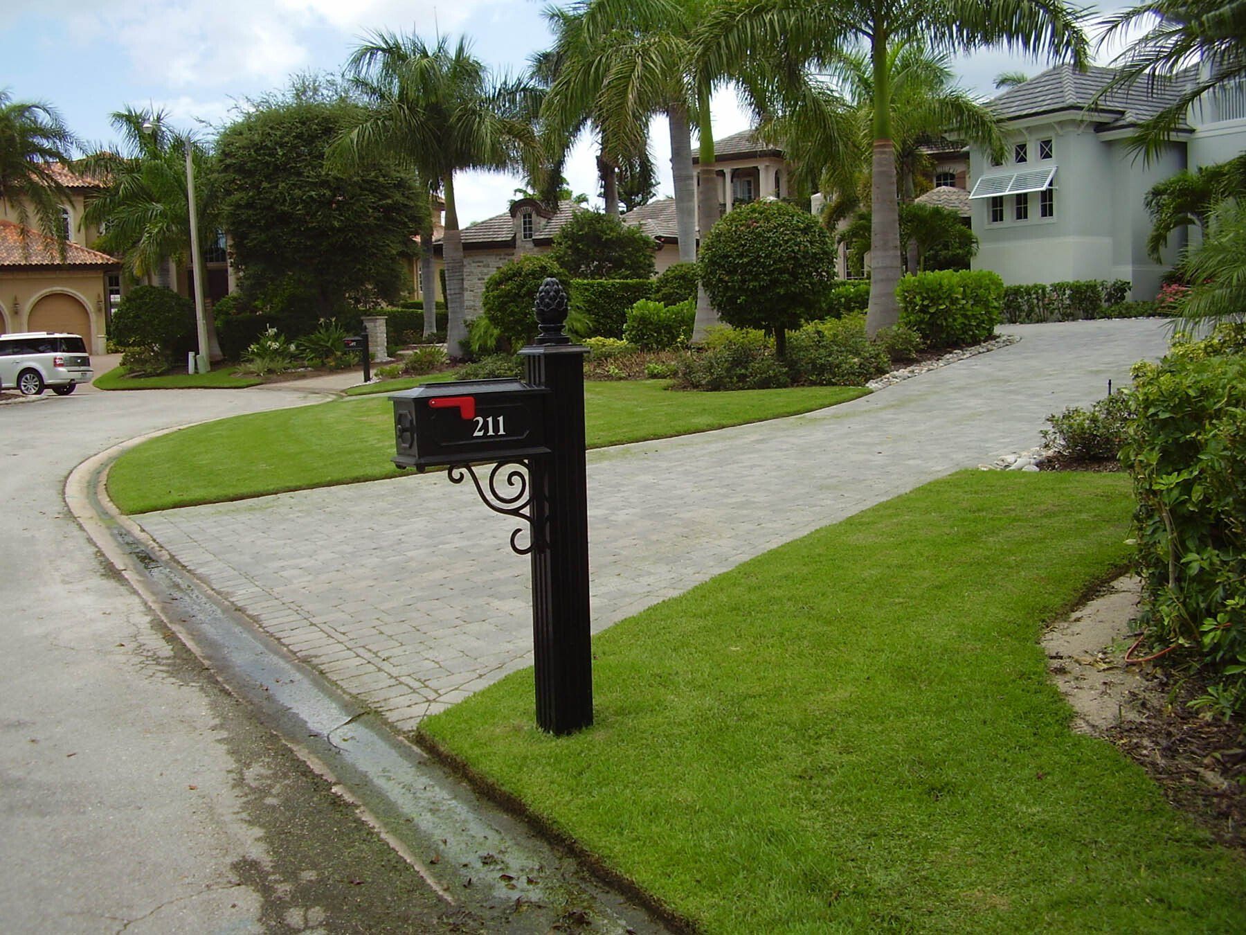 A mailbox with the number 218 on it