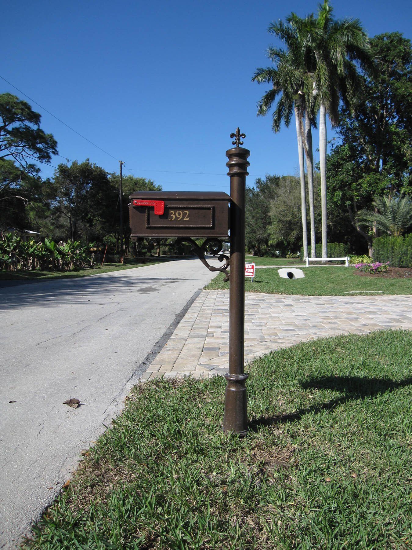 A mailbox with the number 347 on it