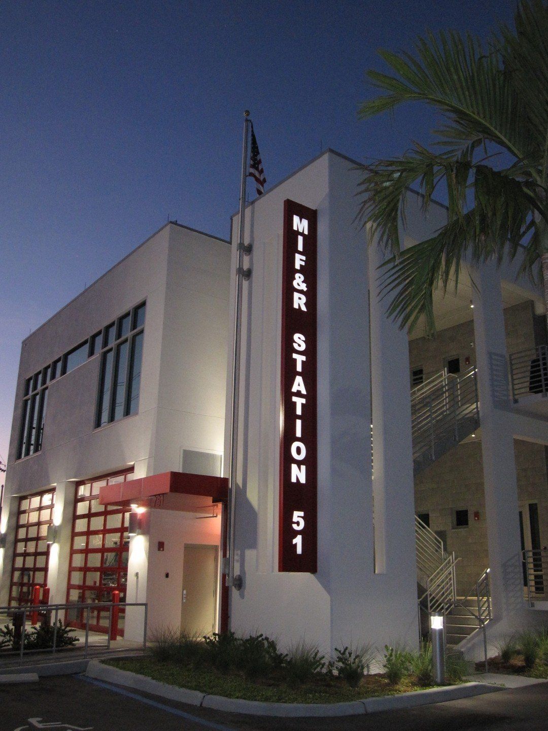 A white building with the number 51 on it