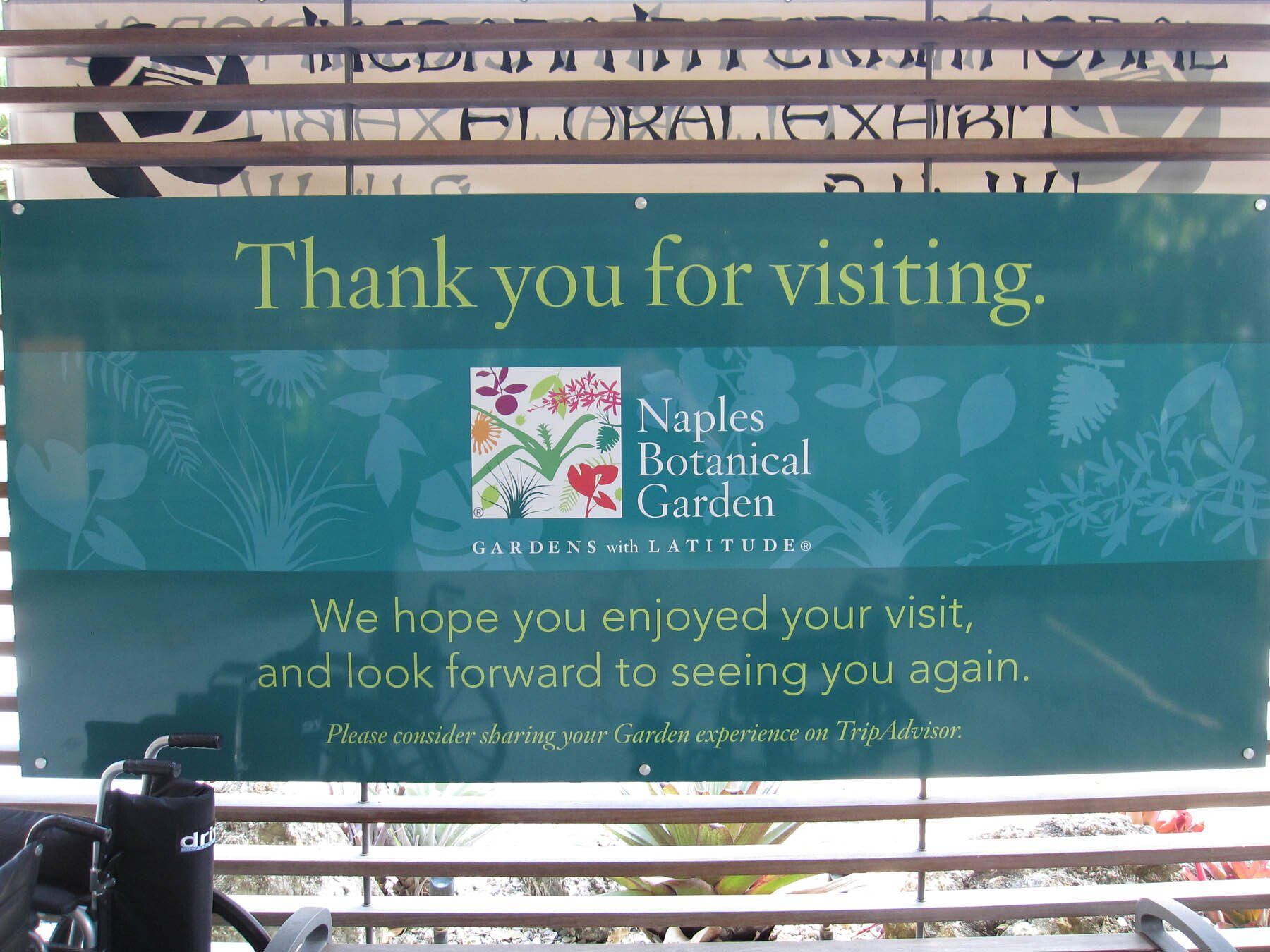 A sign that says thank you for visiting on it