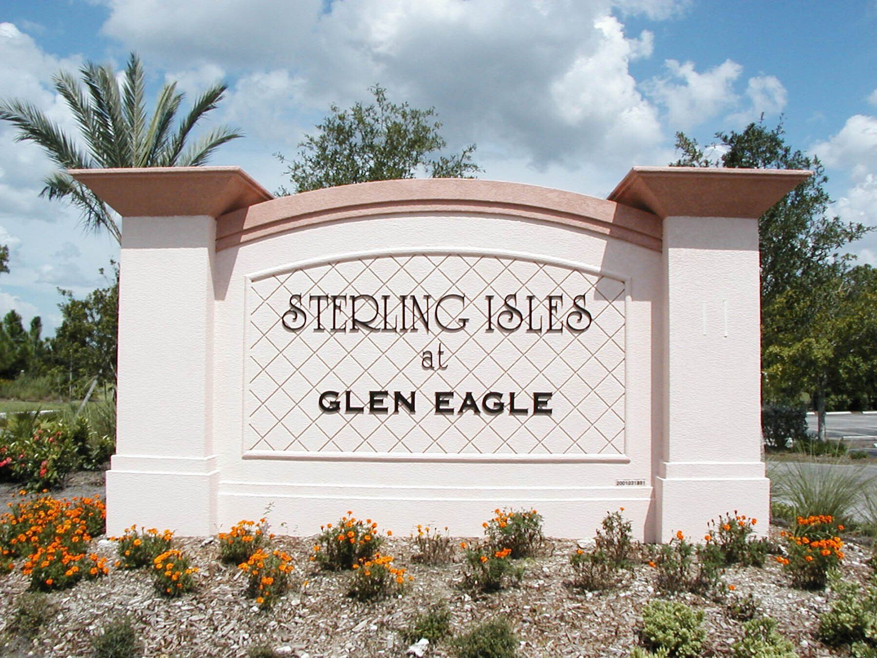 A sign that says sterling isles at glen eagle