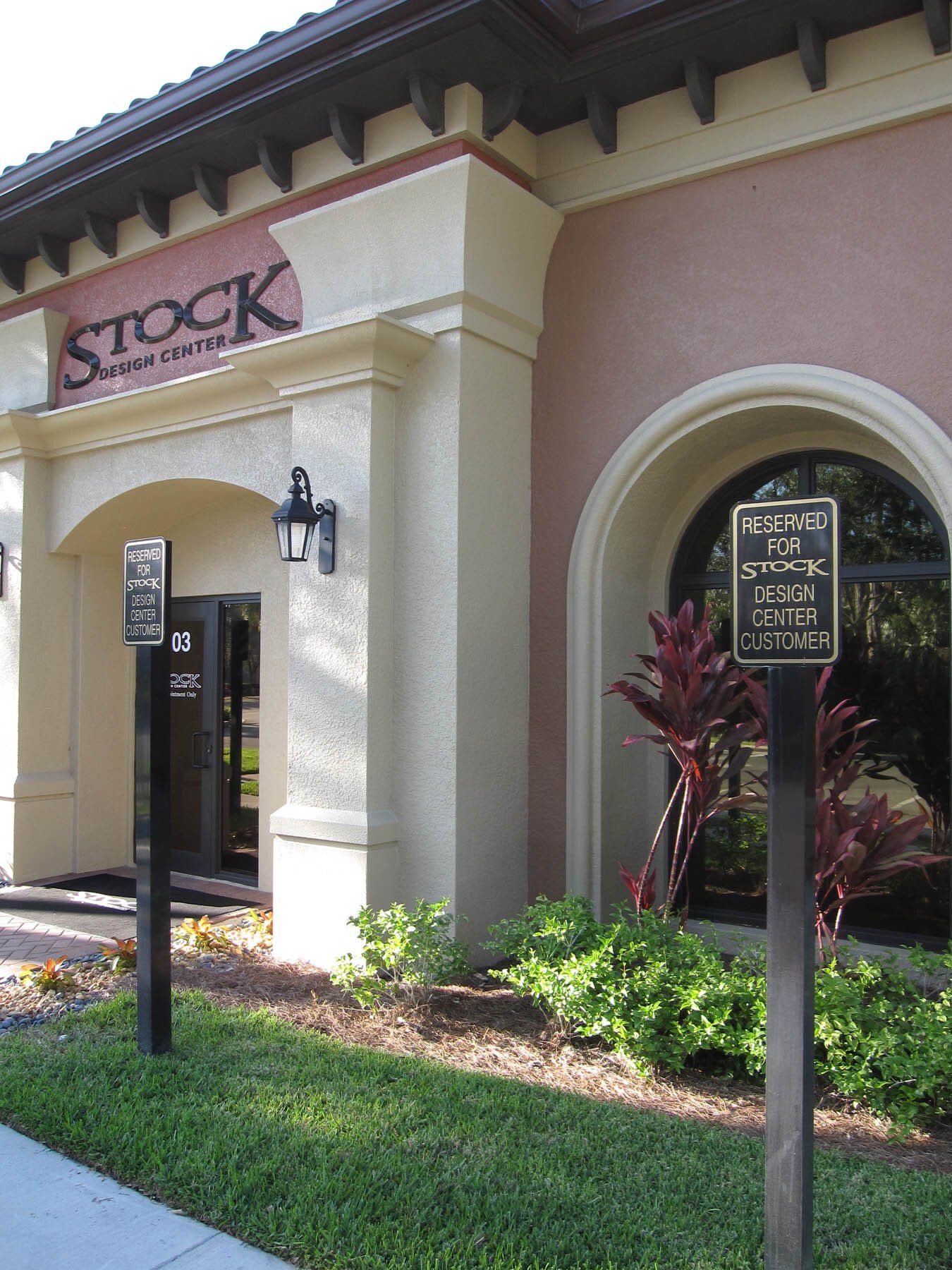 A building with a sign that says stock on it