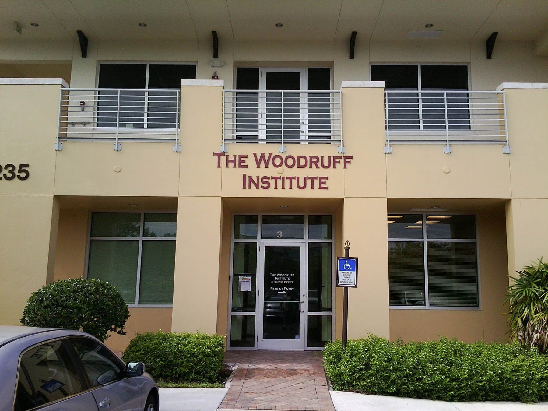 A car is parked in front of the woodruff institute