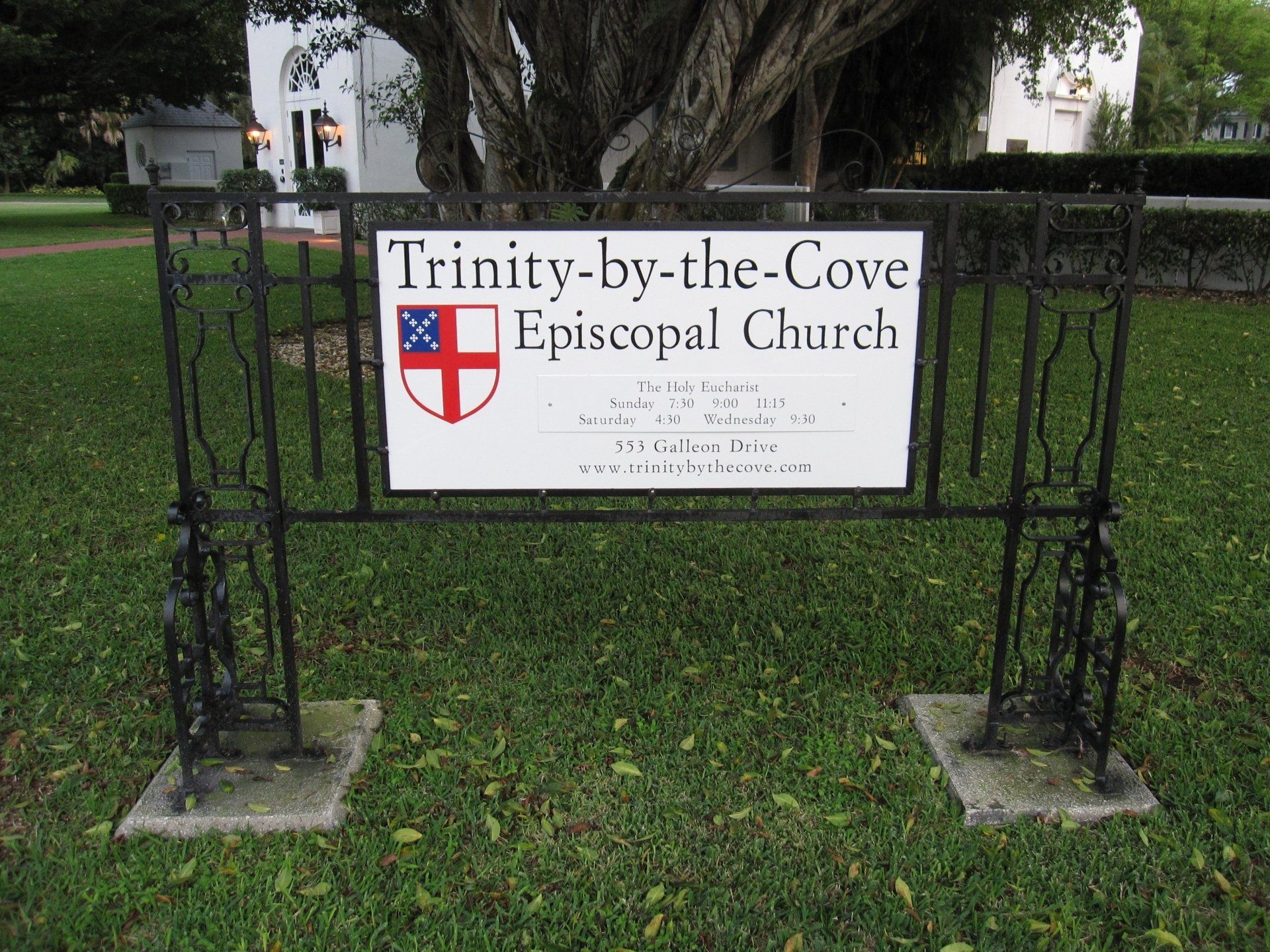 A sign for trinity by the cove episcopal church