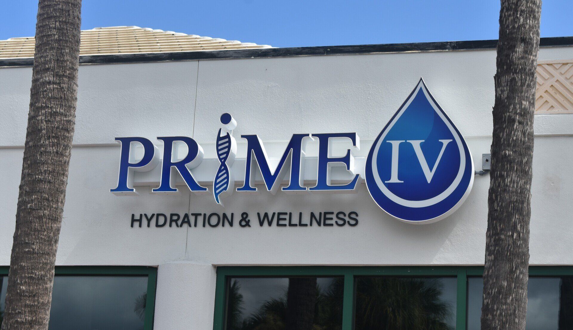 A sign for prime iv hydration and wellness