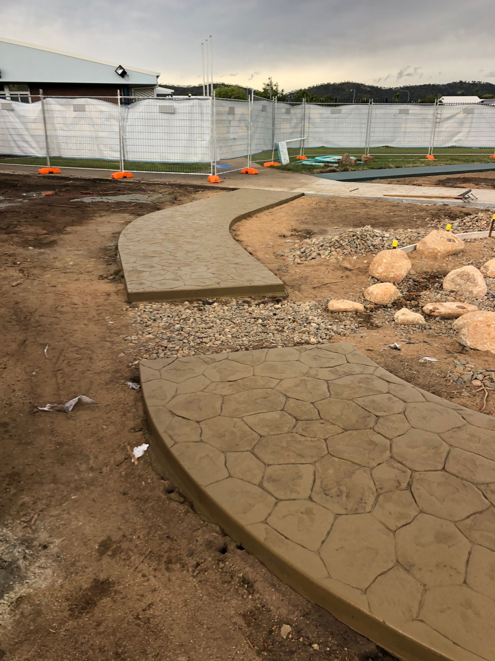 Concrete Pathway Under Construction — Fallon Constructions NQ in Fredericksfield, QLD