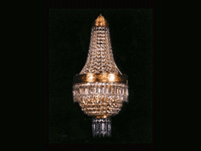 lampadario con cristalli