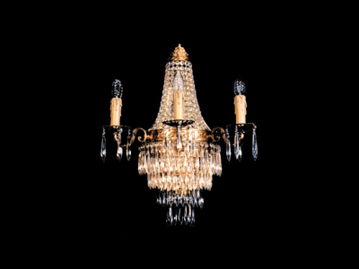 lampadario artigianale con lampadine