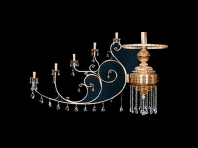 lampadario artigianale in cristallo