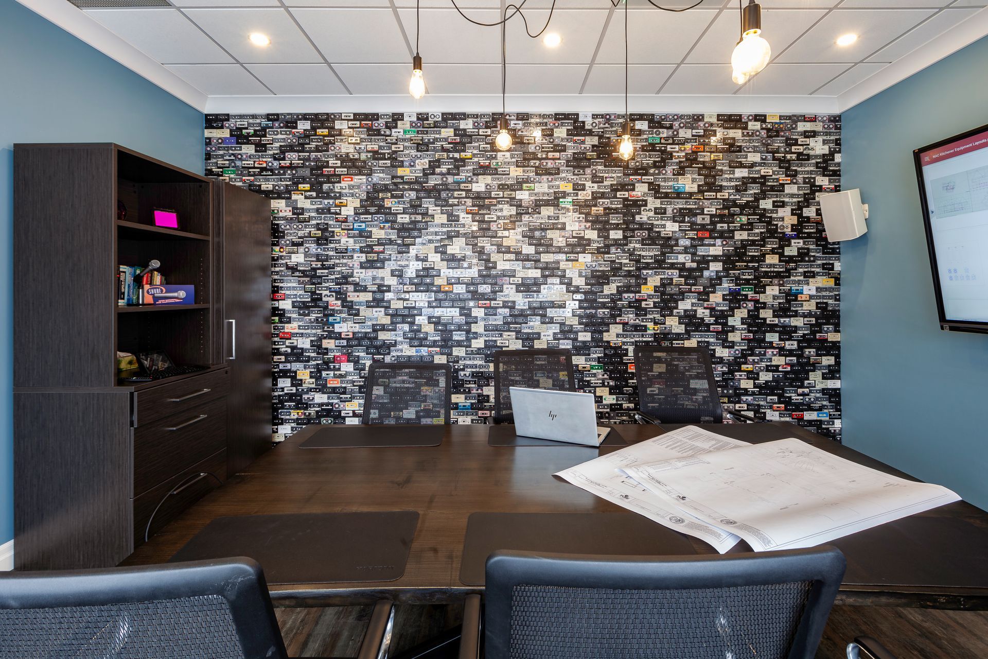 Horizon Solutions Tape wall installed in the meeting room.