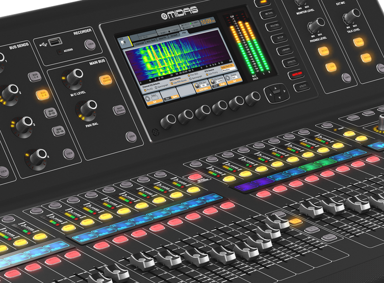 A close up of a mixer with a screen on it.