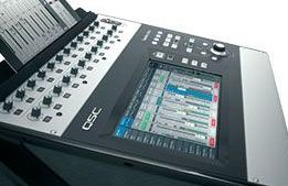 A close up of a mixer with a screen on it.