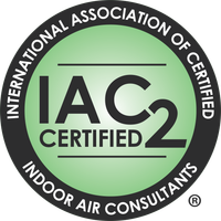 The logo for the international association of certified indoor air consultants