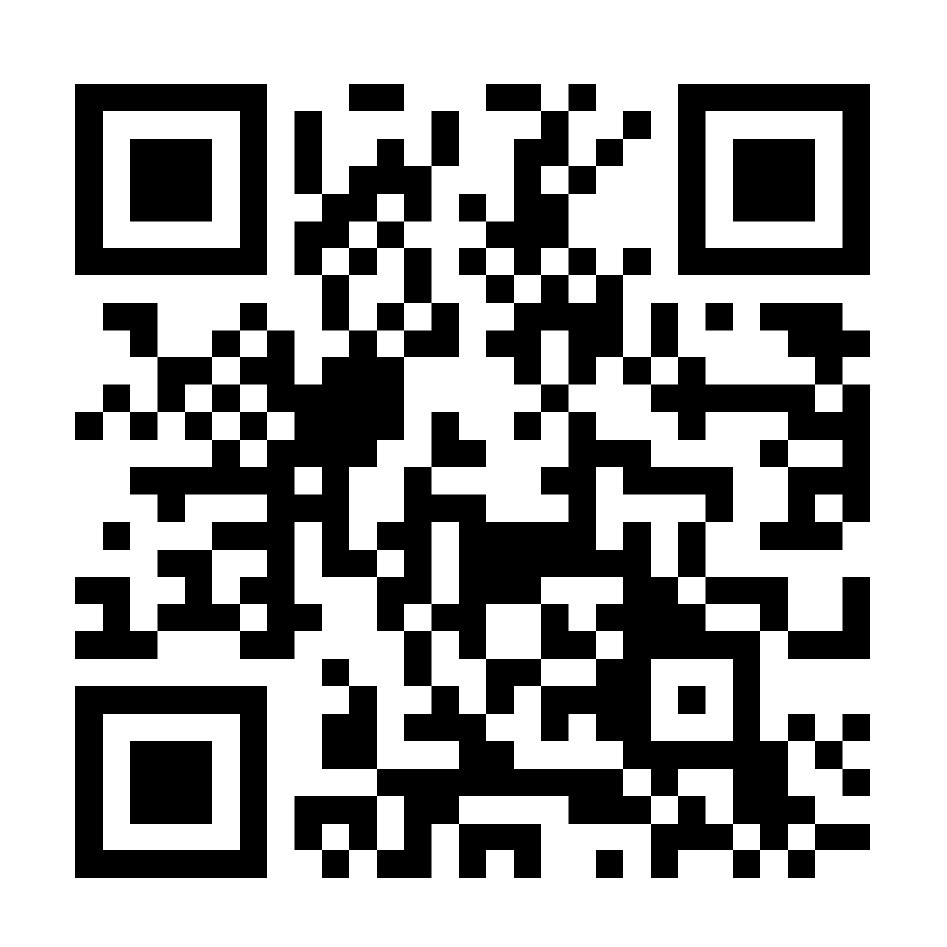 A black and white qr code on a white background.