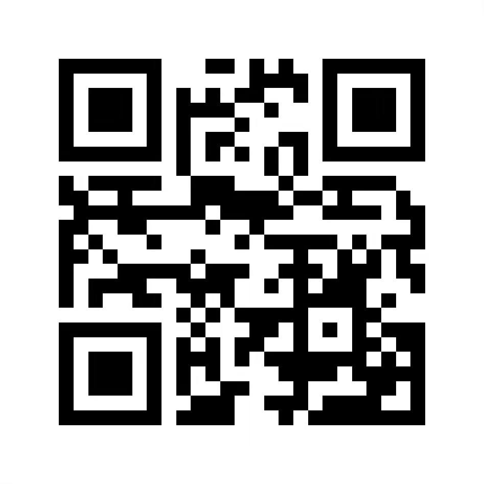 A black and white qr code on a white background.