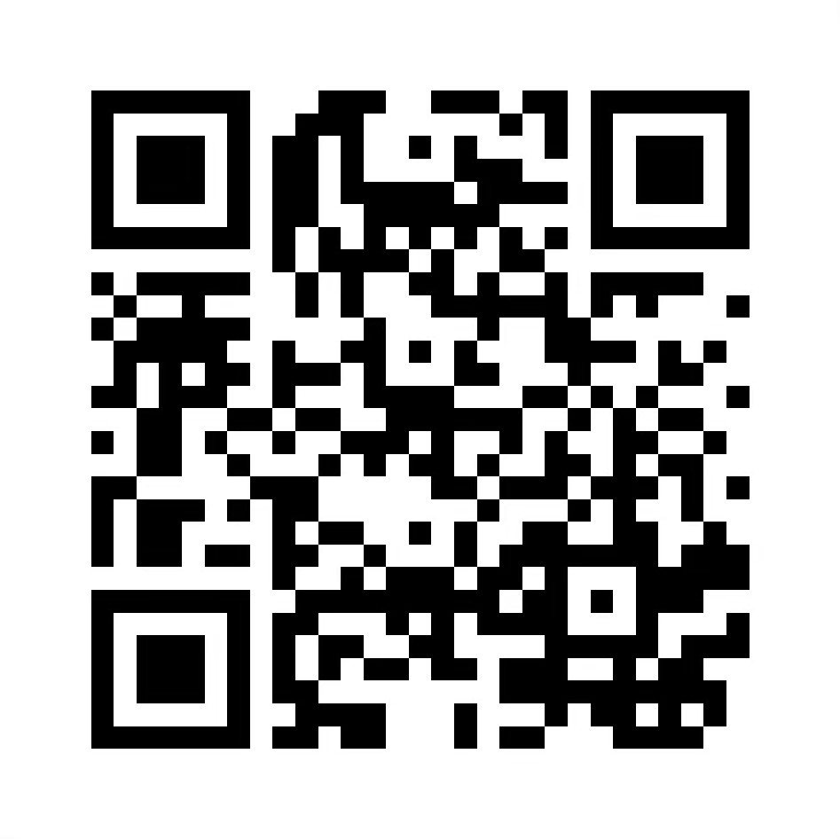 A black and white qr code on a white background.