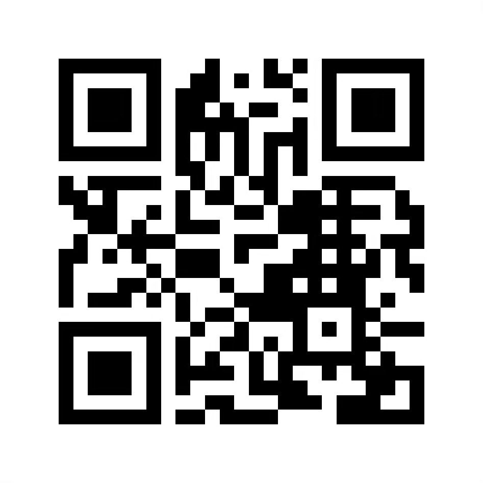 A black and white qr code on a white background.