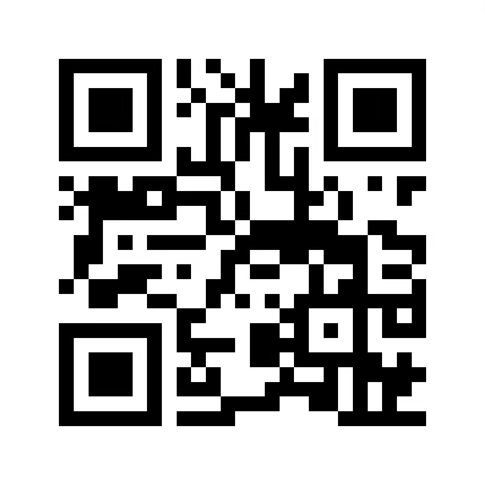 A black and white qr code on a white background.