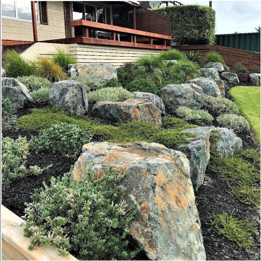 Rock landscaping by Bill Holden Design & Landscape Ltd