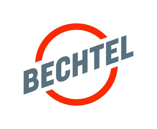 A bechtel logo with a red circle around it