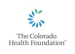 The colorado health foundation logo is a blue and green circle with leaves.