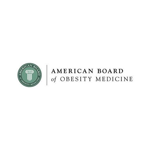 It is a logo for the american board of obesity medicine.