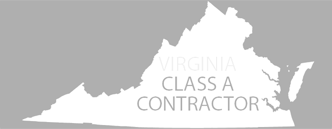 Virginia Class A Contractor logo featuring the state outline.