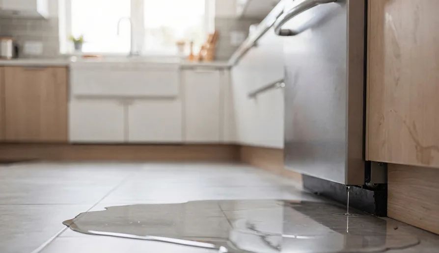 Damaged crawl space: insulation, wood beams, and torn materials.