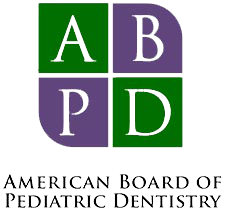 The logo for the american board of pediatric dentistry is green and purple. Asheville Pediatric Dentistry (828) 277-6788