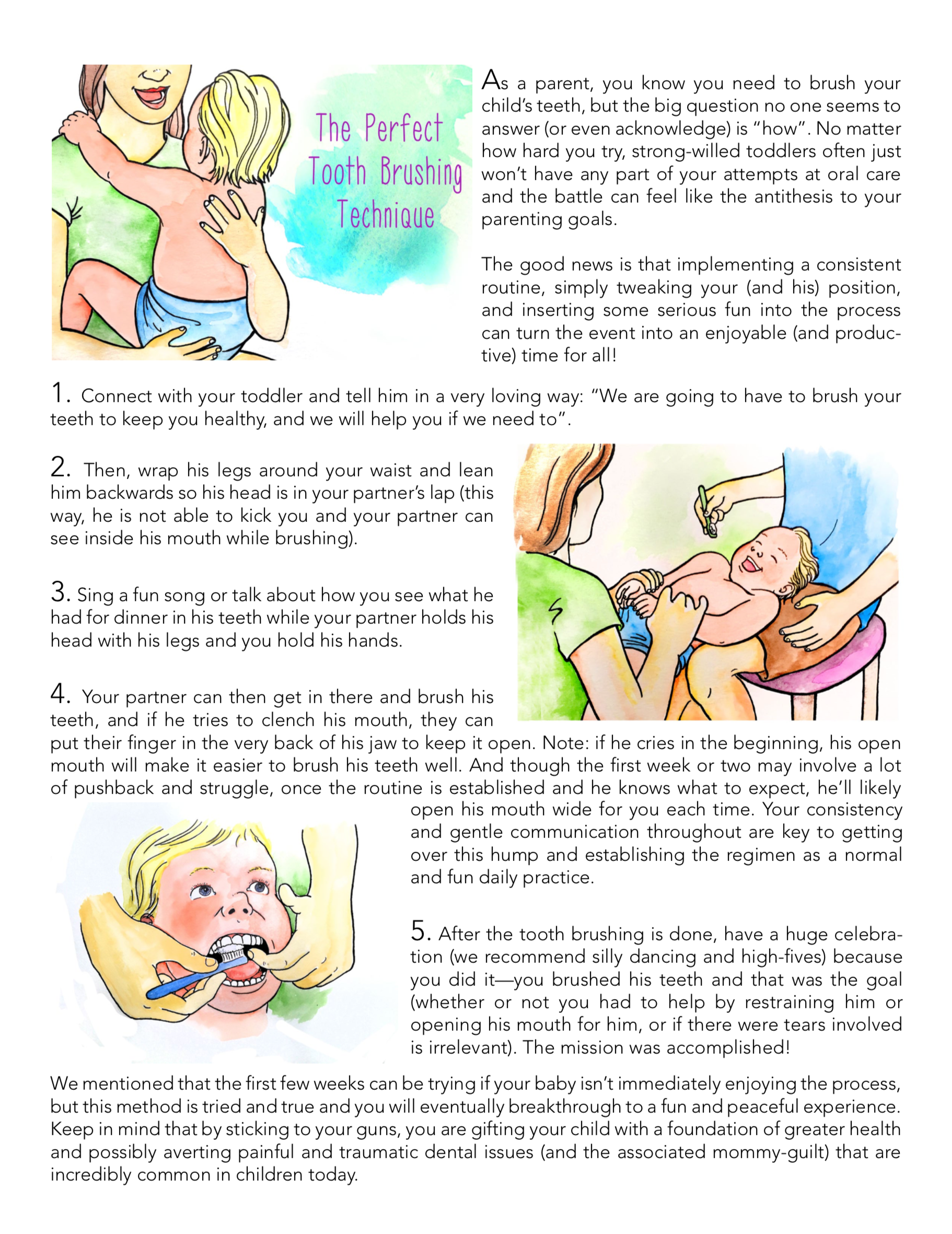 The perfect brushing technique guide tips and guides Asheville Pediatric Dentistry (828) 277-6788