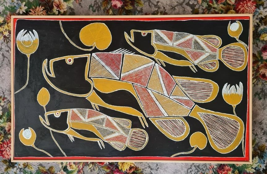 A Painting of a Fish and Flowers — Next Level Picture Framing In Ballina, NSW