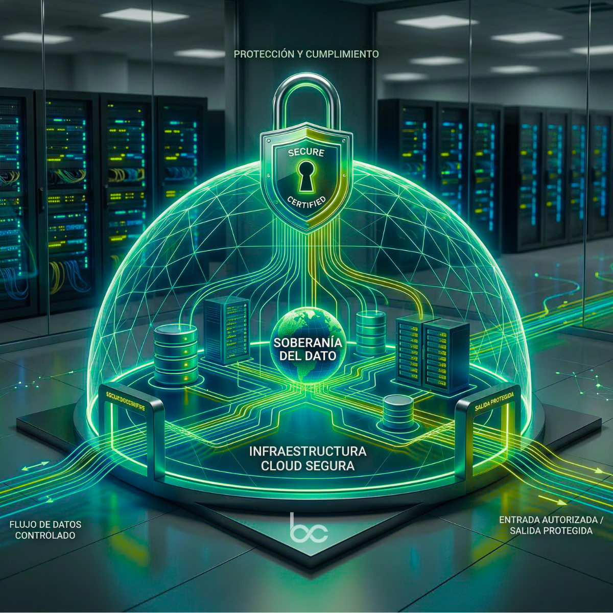 Soberanía de datos en la nube empresarial con control, cifrado y cumplimiento normativo europeo 