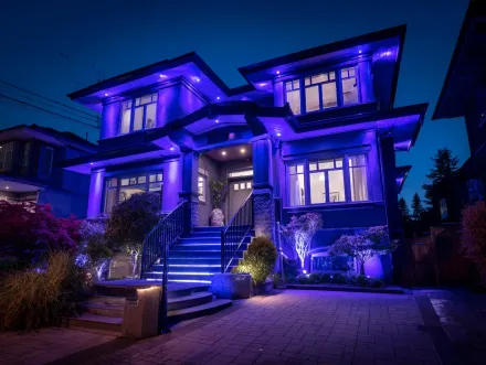 A weatherproof wiring connection for a landscape lighting Burnaby system. Our professional outdoor lighting installers use high-quality, direct-burial rated components to ensure durability in the wet Metro Vancouver climate. Keywords: Burnaby landscape lighting installation, low voltage lighting, garden lighting, waterproof, IP65, durable, quality, exterior lighting.