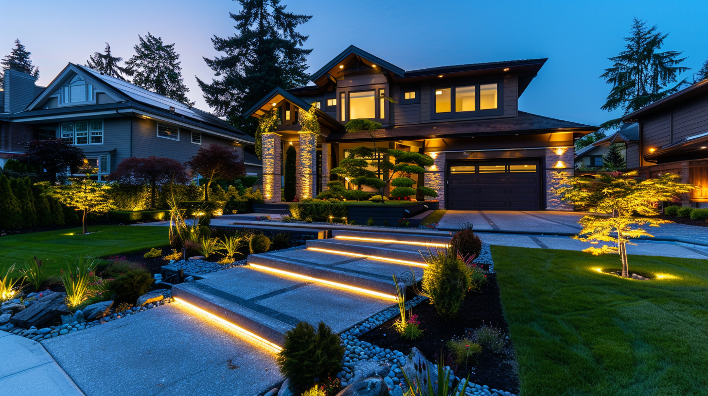 Affordable Christmas light installation for residential and commercial properties including LED roofline displays, outdoor patio and yard Christmas décor, tree wrapping festive lighting, custom holiday designs, professional holiday lighting contractors, energy efficient LED systems, smart Wi-Fi RGB Christmas lights, full service seasonal décor specialists, expert holiday event lighting installation services.