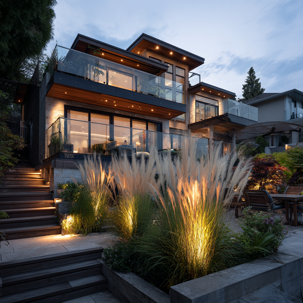 Residential holiday lighting installation with professional LED roofline lights, outdoor patio and garden festive décor, tree wrapping Christmas displays, custom holiday lighting services, commercial business holiday décor specialists, smart Wi-Fi RGB LED systems, energy efficient Christmas lighting solutions, affordable holiday lighting contractors, expert festive light installers for homes and offices.