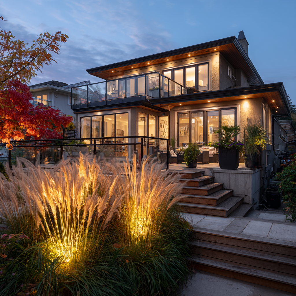 Custom holiday décor company offering professional Christmas light installation with LED roofline displays, outdoor tree wrapping Xmas lights, patio and garden festive décor, residential and commercial holiday lighting services, smart Wi-Fi RGB LED holiday systems, affordable festive lighting contractors, energy efficient seasonal décor, expert holiday lighting specialists, professional festive décor services.