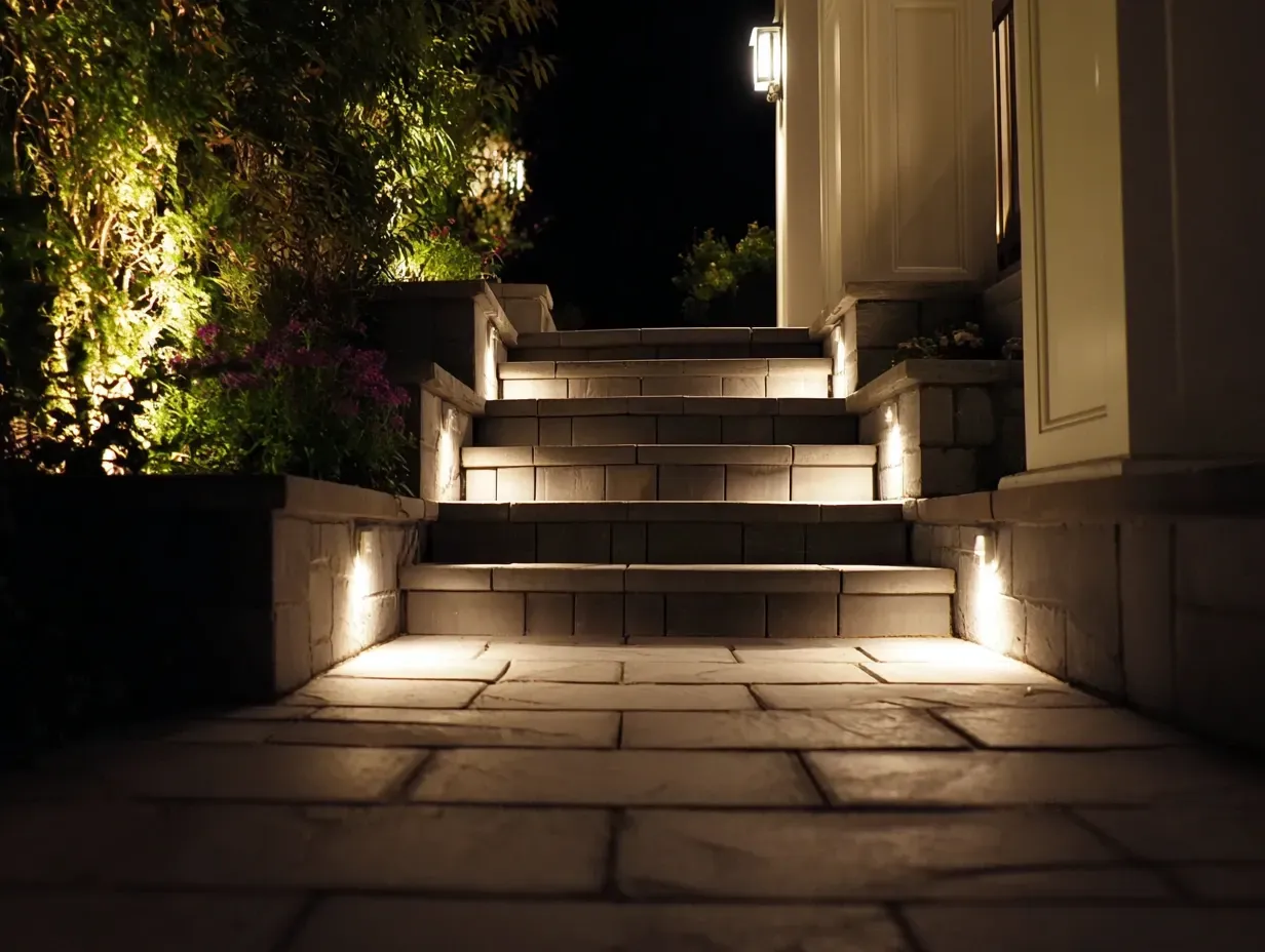 The bright, wide beam of this floodlight is an example of our effective safety lighting in Burnaby BC. Our security lighting fixtures are powerful and durable. We install high-lumen outdoor safety lighting in Burnaby. Keywords: floodlights, high-lumen, security fixtures, landscape protection.