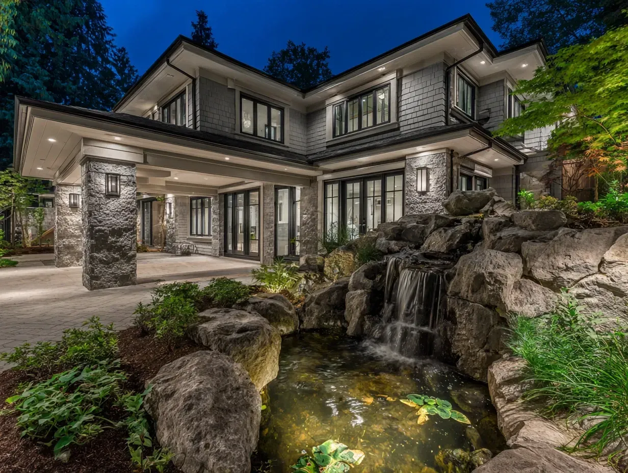 Automated smart backyard lighting in Burnaby BC offers total control. Change colors and brightness from your phone with our landscape lighting systems. For modern outdoor living in Burnaby, choose smart tech. Keywords: smart lighting, home automation, RGB lighting, landscape technology.