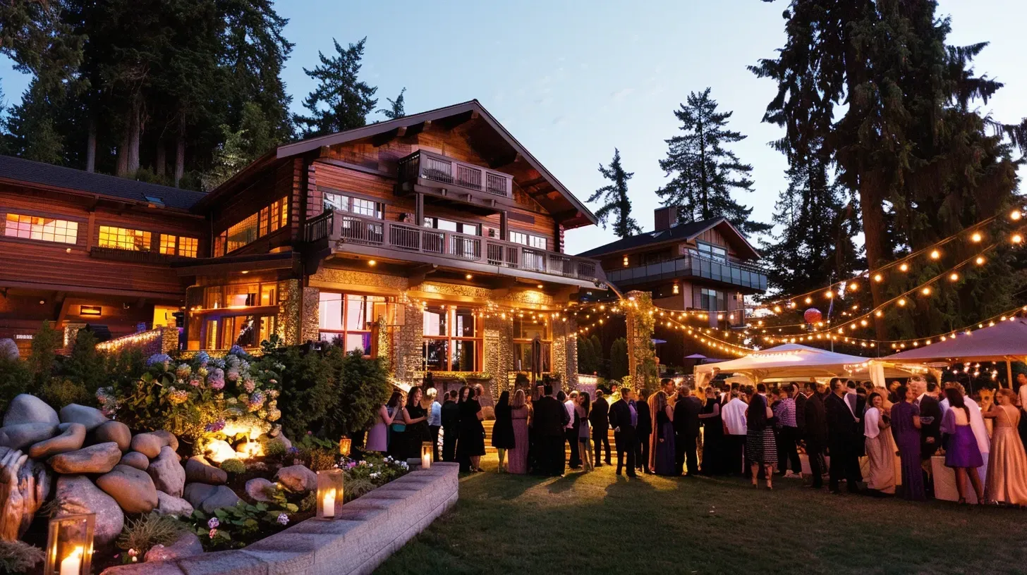 This complete outdoor living space in Coquitlam, with a kitchen and seating area, is made perfect by our Metro Vancouver landscape lighting services. Keywords: Coquitlam outdoor living, kitchen lighting, patio services, garden design.