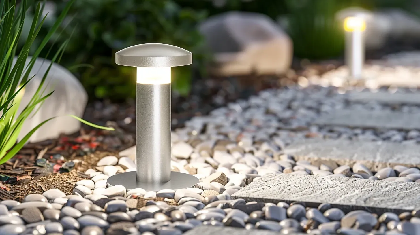 A corroded fixture is the focus of this landscape lighting repair in Burnaby BC. Our outdoor lighting repair in Burnaby includes cleaning and replacing damaged components caused by British Columbia weather. We offer comprehensive garden light repair services. Keywords: exterior lighting repair Burnaby, fixture replacement, maintenance, North Burnaby.