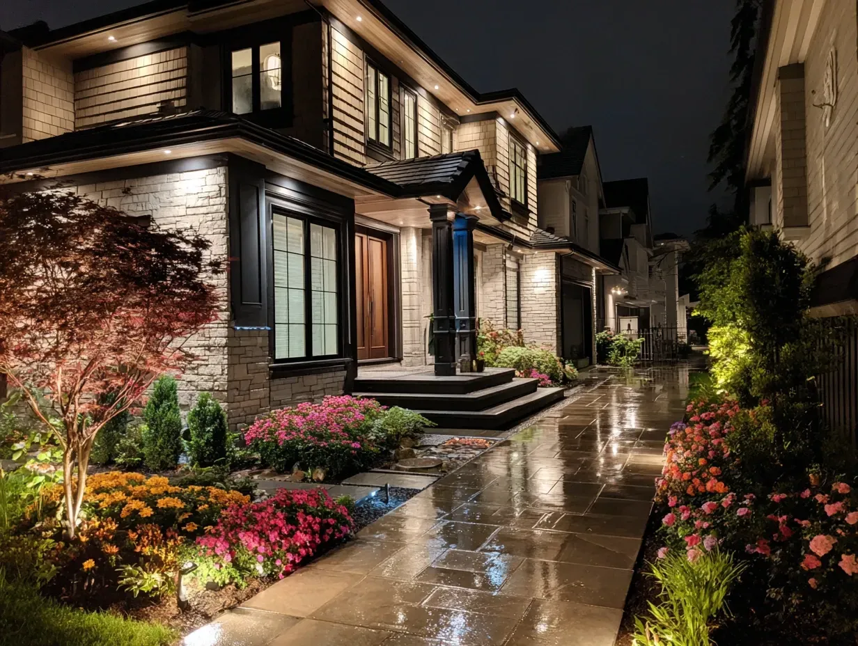 A loading dock is brightly and safely lit with our industrial commercial lighting in Burnaby BC. Our exterior lighting solutions cover all business needs. For functional and robust lighting in Burnaby, we have the fixtures. Keywords: industrial lighting, loading dock, functional safety, robust fixtures.