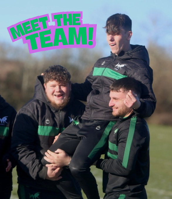 Girls soccer team with hand over hand cheer