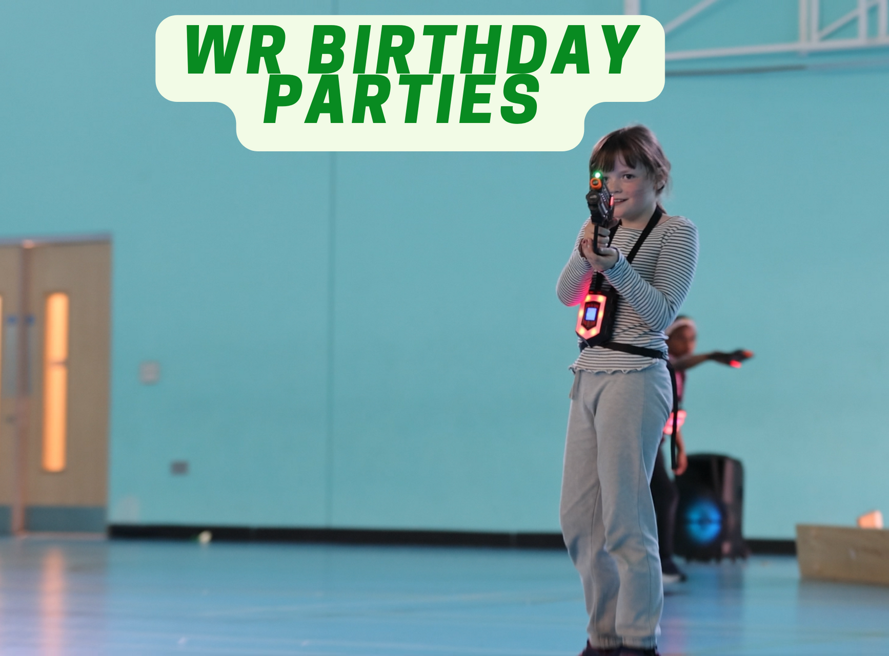 Two happy children having fun at birthday party