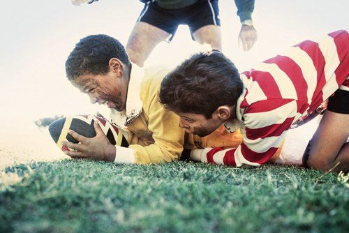 Kids Playing Rugby