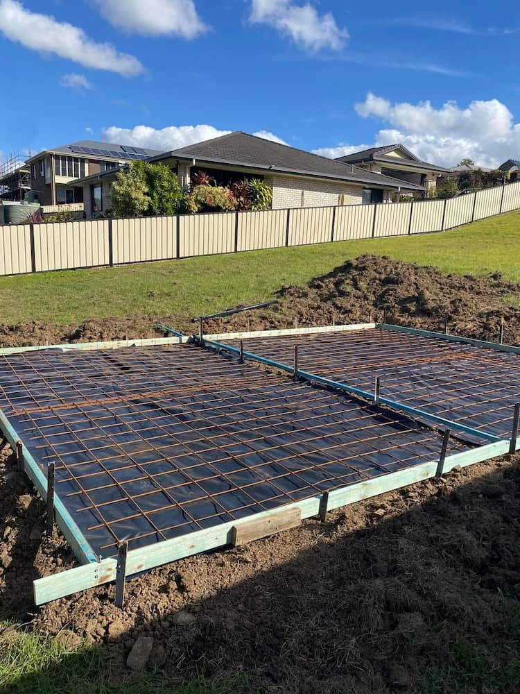 Construction Site: Concrete Foundation Framework With Rebar, Insulation — JDC Concreting in Grafton, NSW